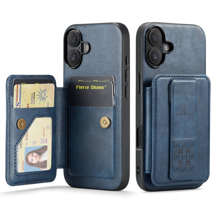 Fierre Shann Oil Wax Cow Leather Card Holder Back Phone Case, Series 1