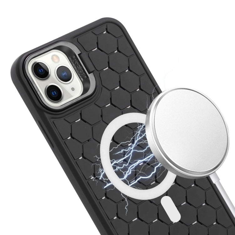 Honeycomb Radiating Lens Holder Magsafe Phone Case with Lanyard, Series 3