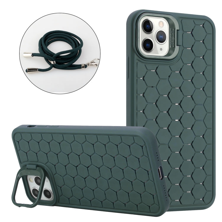 Honeycomb Radiating Lens Holder Magsafe Phone Case with Lanyard, Series 3