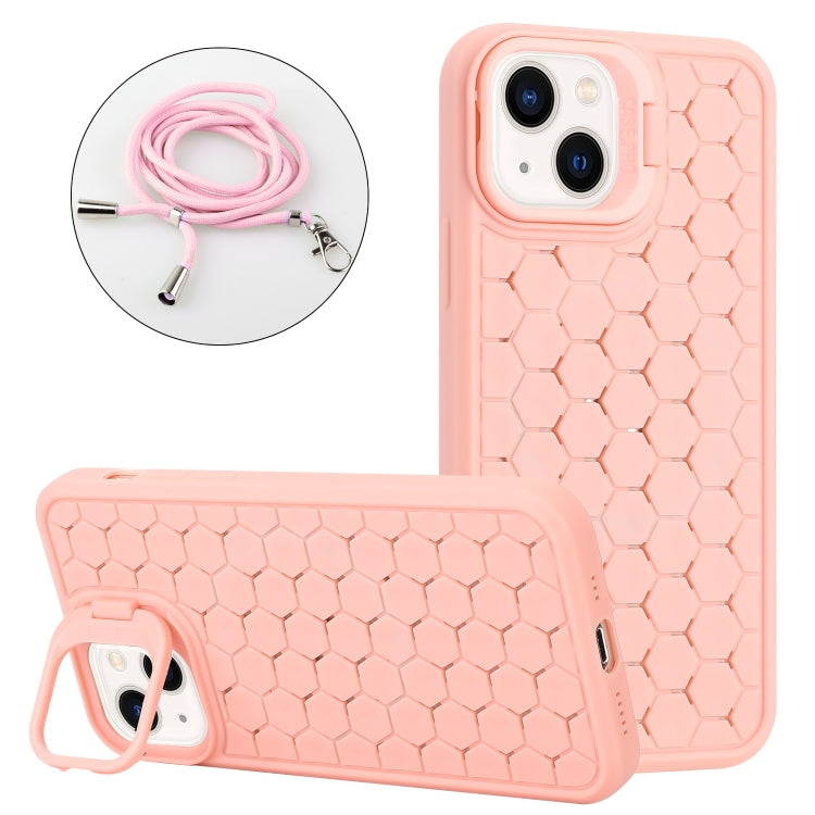 Honeycomb Radiating Lens Holder Magsafe Phone Case with Lanyard, Series 3