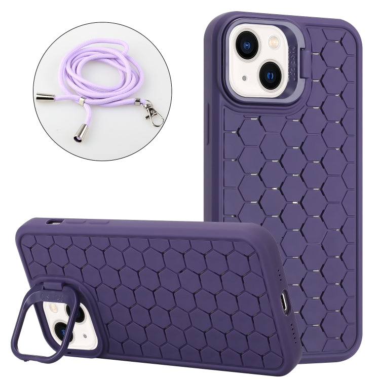 Honeycomb Radiating Lens Holder Magsafe Phone Case with Lanyard, Series 3