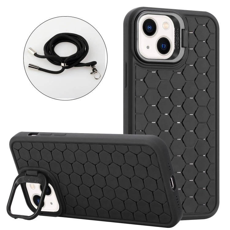 Honeycomb Radiating Lens Holder Magsafe Phone Case with Lanyard, Series 2