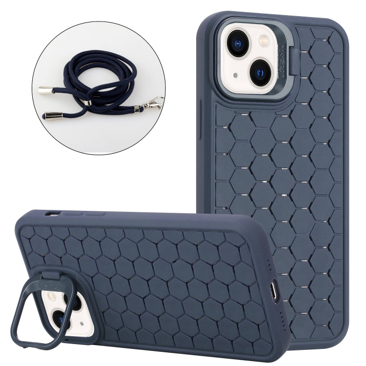 Honeycomb Radiating Lens Holder Magsafe Phone Case with Lanyard, Series 2