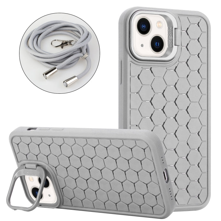 Honeycomb Radiating Lens Holder Magsafe Phone Case with Lanyard, Series 2