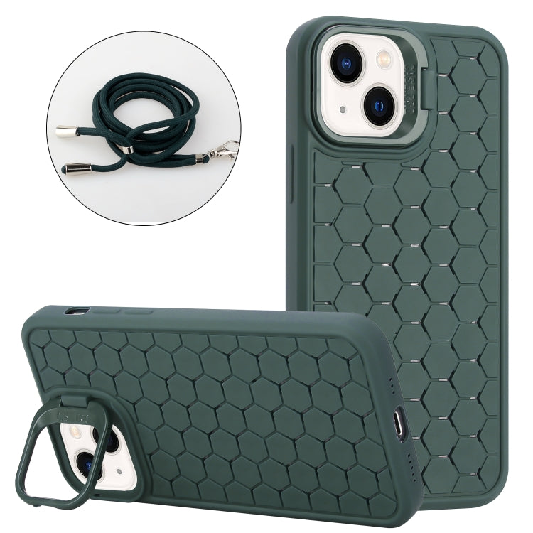 Honeycomb Radiating Lens Holder Magsafe Phone Case with Lanyard, Series 4