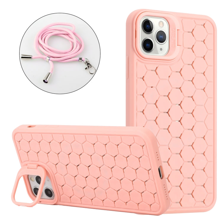 Honeycomb Radiating Lens Holder Magsafe Phone Case with Lanyard, Series 3