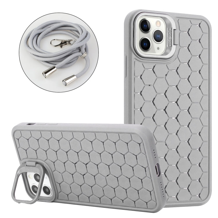 Honeycomb Radiating Lens Holder Magsafe Phone Case with Lanyard, Series 3