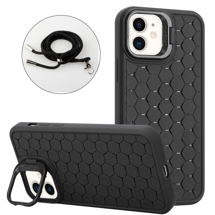 Honeycomb Radiating Lens Holder Magsafe Phone Case with Lanyard, Series 1