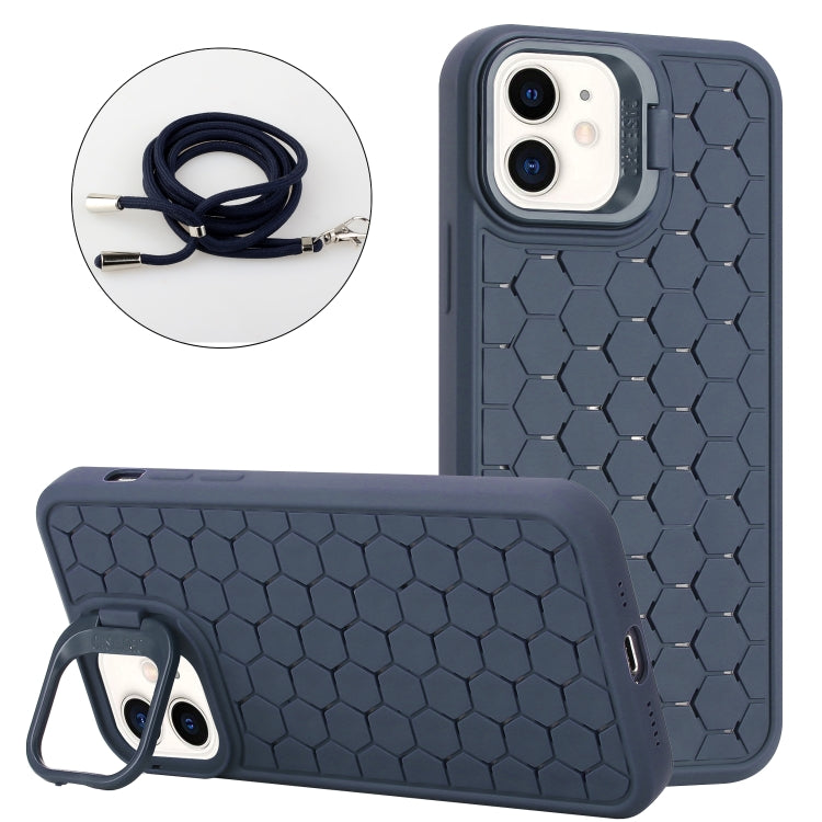 Honeycomb Radiating Lens Holder Magsafe Phone Case with Lanyard, Series 1