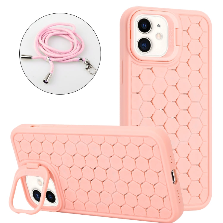 Honeycomb Radiating Lens Holder Magsafe Phone Case with Lanyard, Series 1