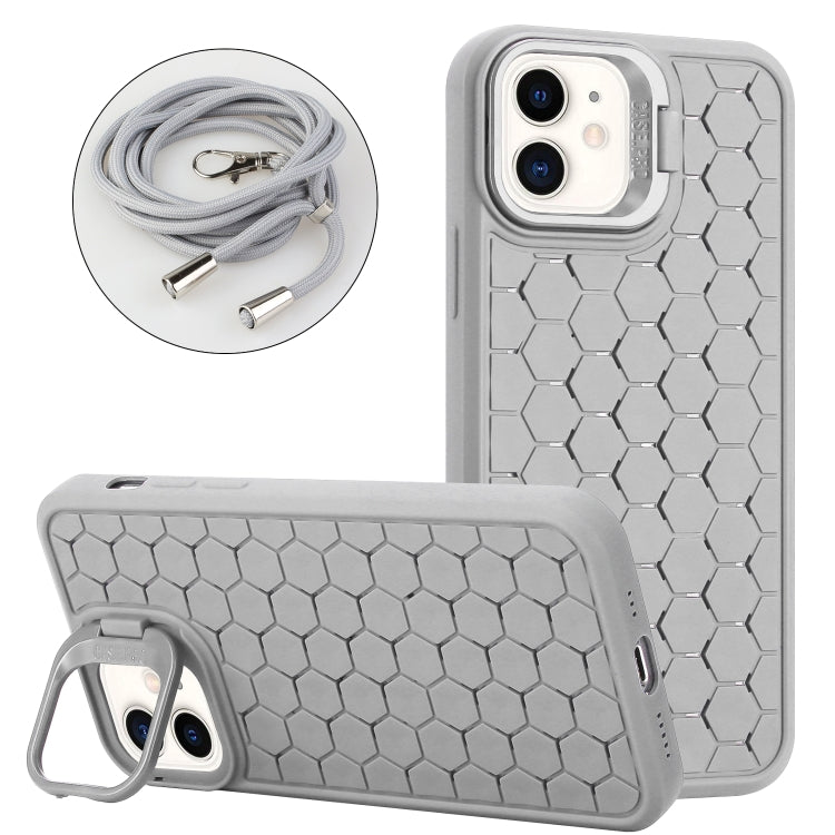 Honeycomb Radiating Lens Holder Magsafe Phone Case with Lanyard, Series 1