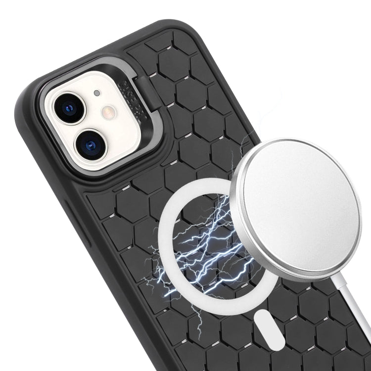 Honeycomb Radiating Lens Holder Magsafe Phone Case with Lanyard, Series 1