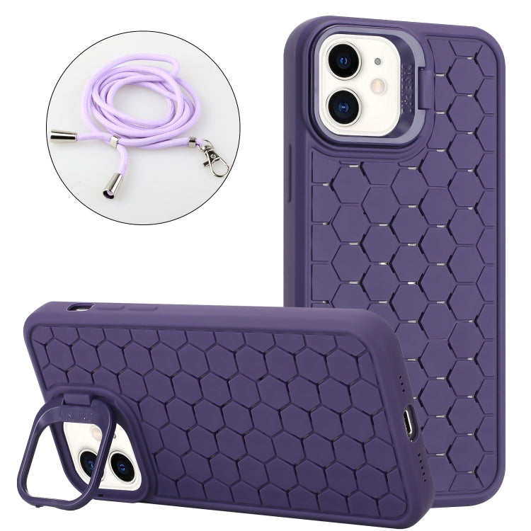 Honeycomb Radiating Lens Holder Magsafe Phone Case with Lanyard, Series 1