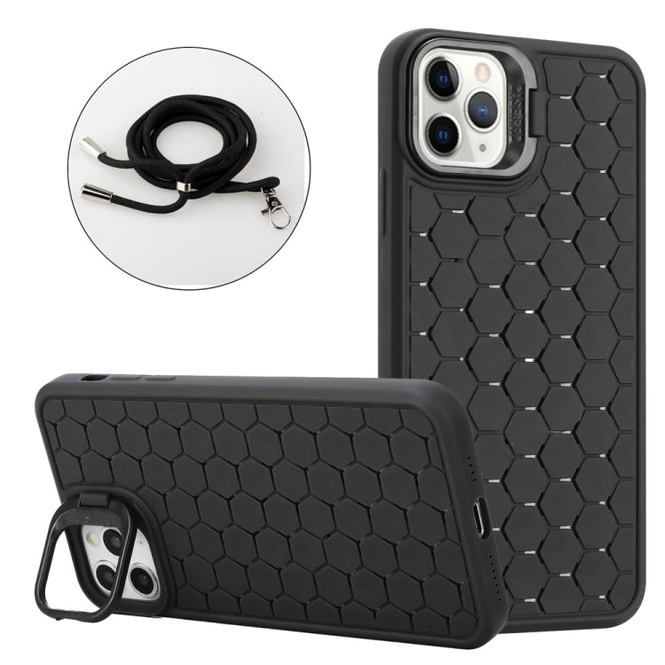 Honeycomb Radiating Lens Holder Magsafe Phone Case with Lanyard, Series 5