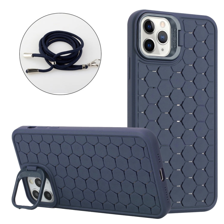 Honeycomb Radiating Lens Holder Magsafe Phone Case with Lanyard, Series 5