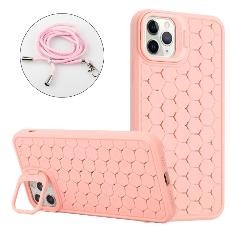 Honeycomb Radiating Lens Holder Magsafe Phone Case with Lanyard, Series 5