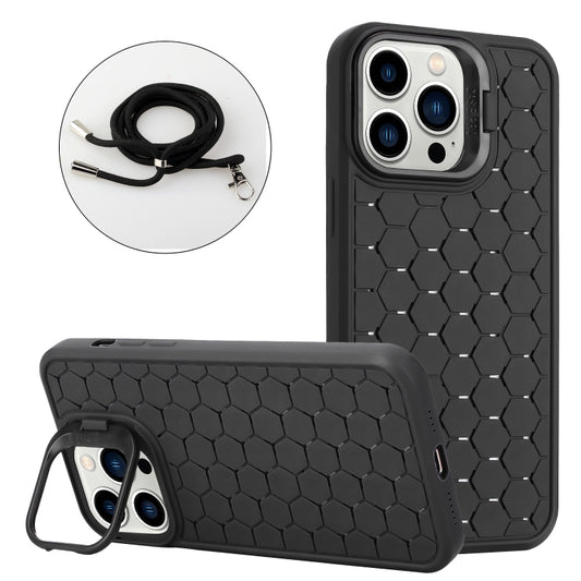 Honeycomb Radiating Holder TPU Phone Case with Lanyard, Series 3