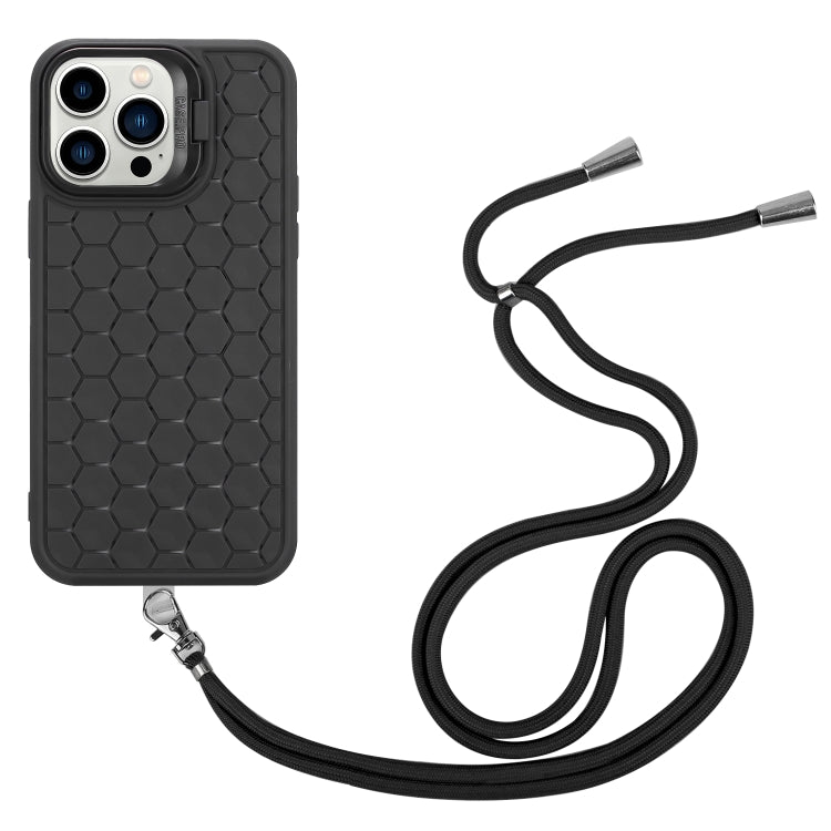 Honeycomb Radiating Holder TPU Phone Case with Lanyard, Series 3