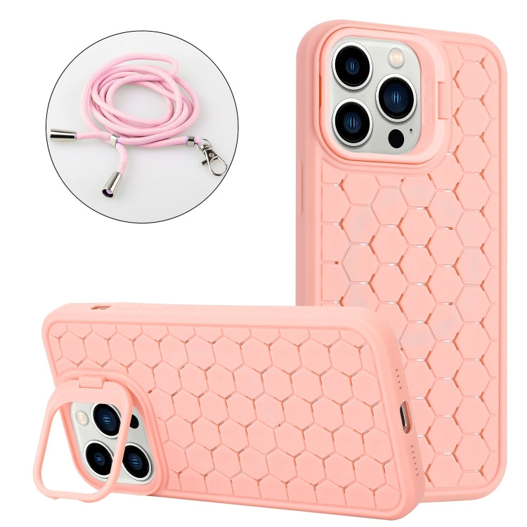 Honeycomb Radiating Holder TPU Phone Case with Lanyard, Series 3