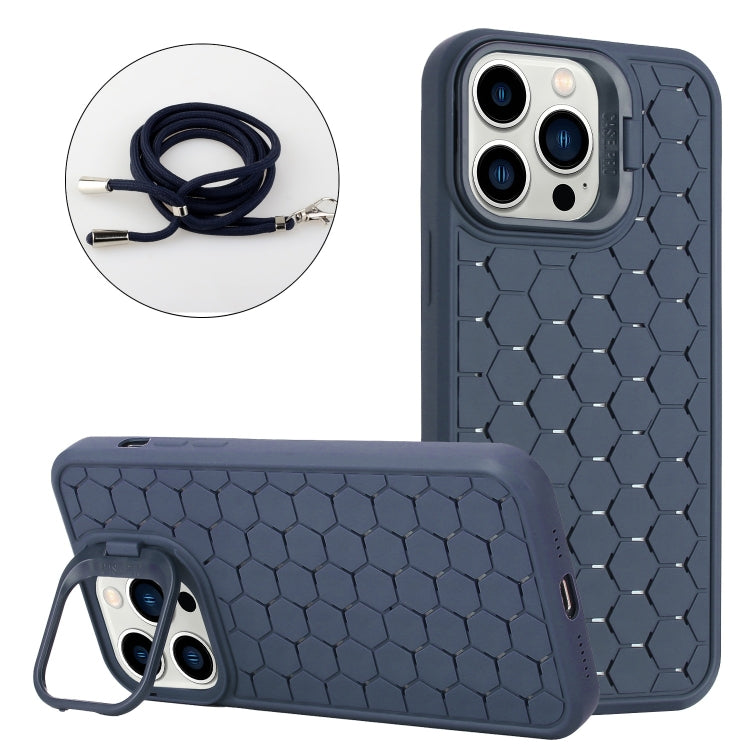 Honeycomb Radiating Holder TPU Phone Case with Lanyard, Series 3