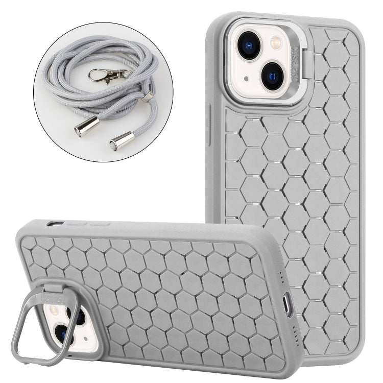 Honeycomb Radiating Holder TPU Phone Case with Lanyard, Series 3