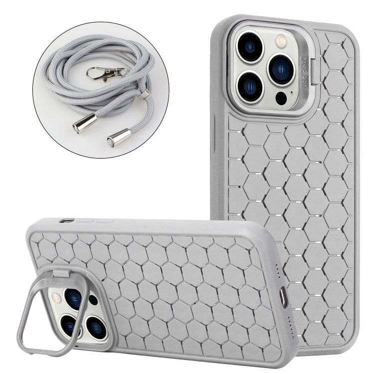 Honeycomb Radiating Holder TPU Phone Case with Lanyard, Series 3