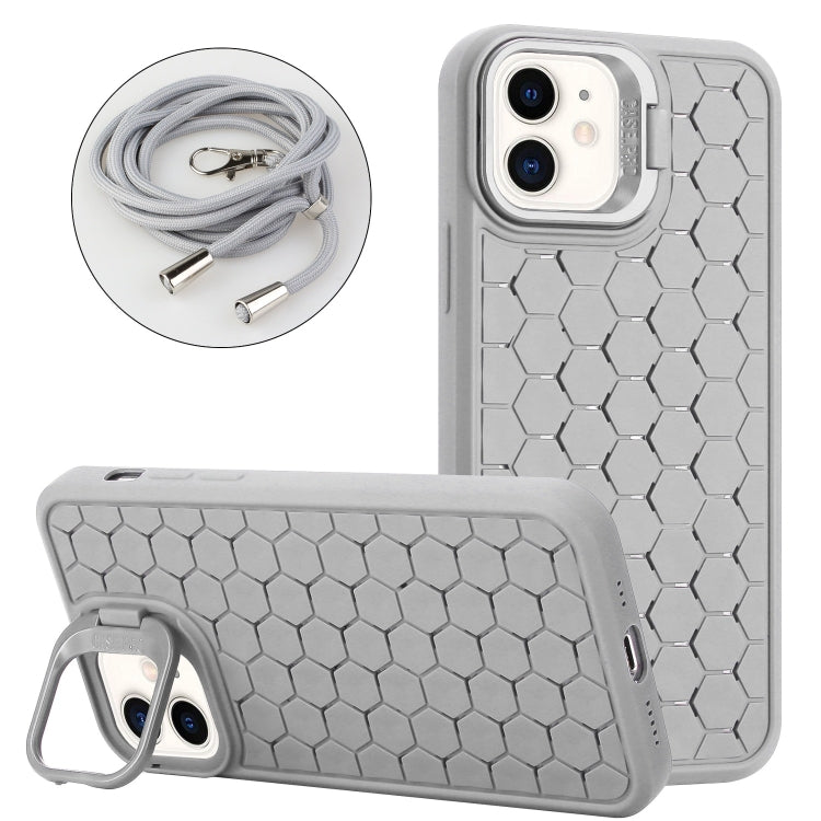 Honeycomb Radiating Holder TPU Phone Case with Lanyard, Series 1