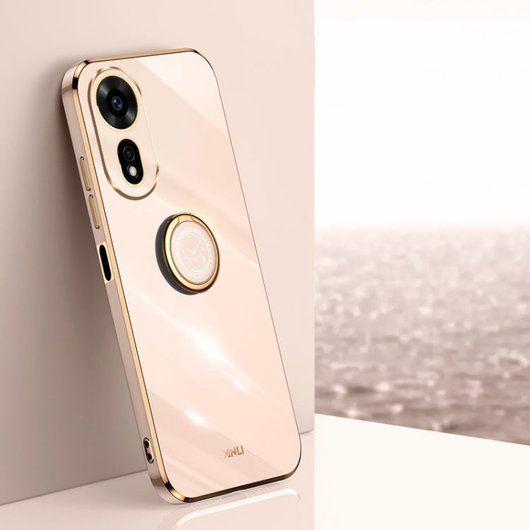 XINLI Straight 6D Plating Gold Edge TPU Shockproof Case with Ring Holder, For Huawei Nova 13 Pro, For Huawei Pura 70 Ultra, For Huawei Nova 12 SE, For Huawei Pura 70 Pro / Pura 70 Pro+