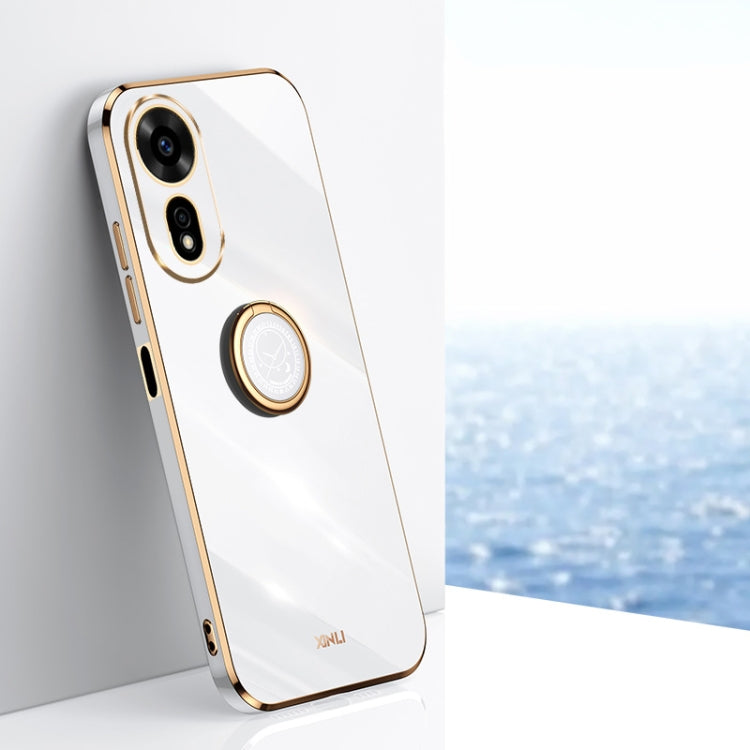 XINLI Straight 6D Plating Gold Edge TPU Shockproof Case with Ring Holder, For Huawei Nova 13 Pro, For Huawei Pura 70 Ultra, For Huawei Nova 12 SE, For Huawei Pura 70 Pro / Pura 70 Pro+