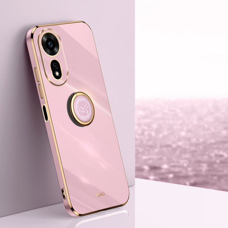 XINLI Straight 6D Plating Gold Edge TPU Shockproof Case with Ring Holder, For Huawei Nova 13 Pro, For Huawei Pura 70 Ultra, For Huawei Nova 12 SE, For Huawei Pura 70 Pro / Pura 70 Pro+