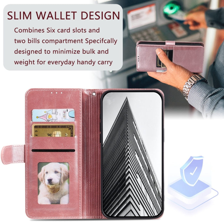 Simple 6-Card Wallet Leather Phone Case, Series 7