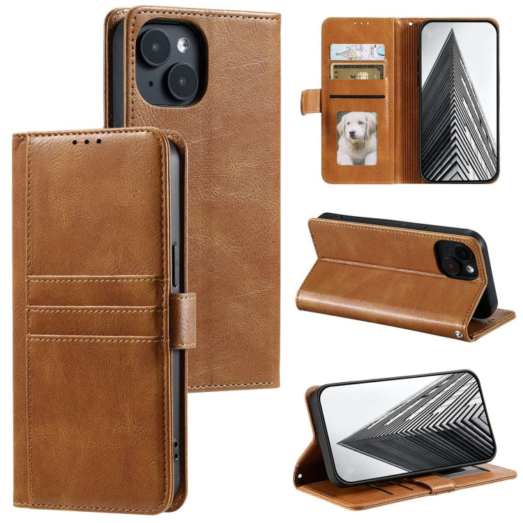 Simple 6-Card Wallet Leather Phone Case, Series 7