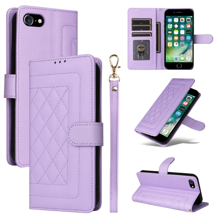 Diamond Lattice Leather Flip Phone Case, Series 4