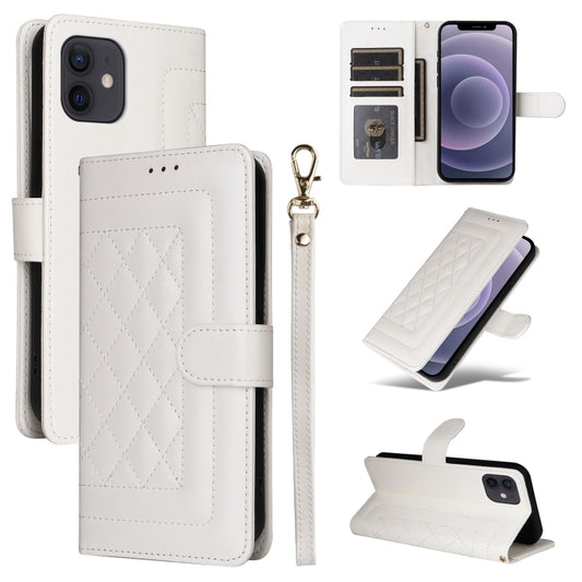 Diamond Lattice Leather Flip Phone Case, For iPhone 12 / 12 Pro, For iPhone 12 Pro Max, For iPhone 11 Pro Max, For iPhone 11