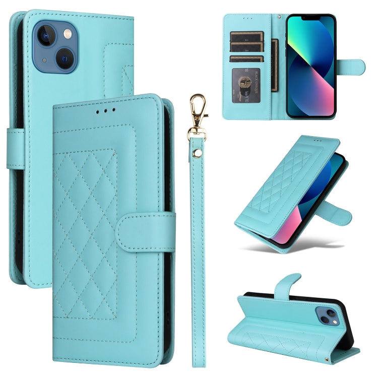 Diamond Lattice Leather Flip Phone Case, Series 6