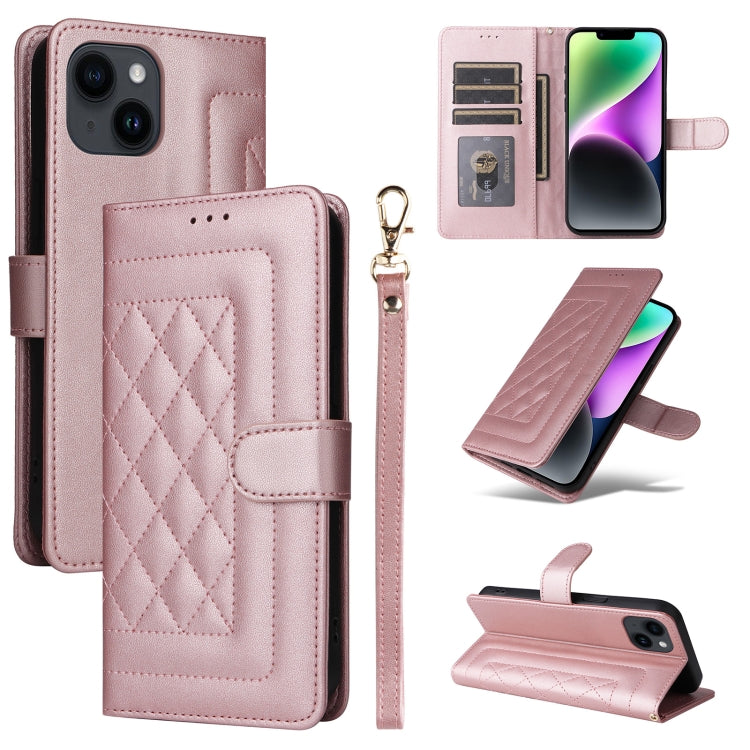 Diamond Lattice Leather Flip Phone Case, Series 2