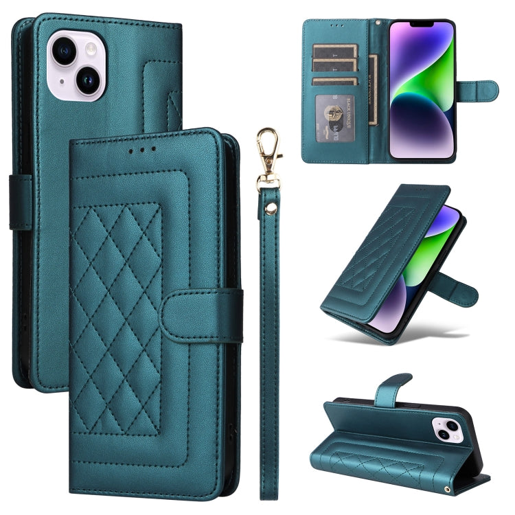 Diamond Lattice Leather Flip Phone Case, Series 7