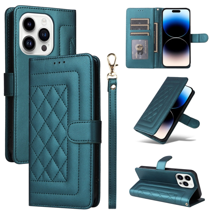 Diamond Lattice Leather Flip Phone Case, Series 5