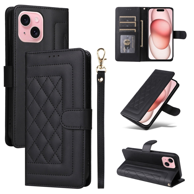 Diamond Lattice Leather Flip Phone Case, Series 4