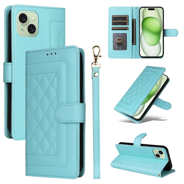 Diamond Lattice Leather Flip Phone Case, Series 6