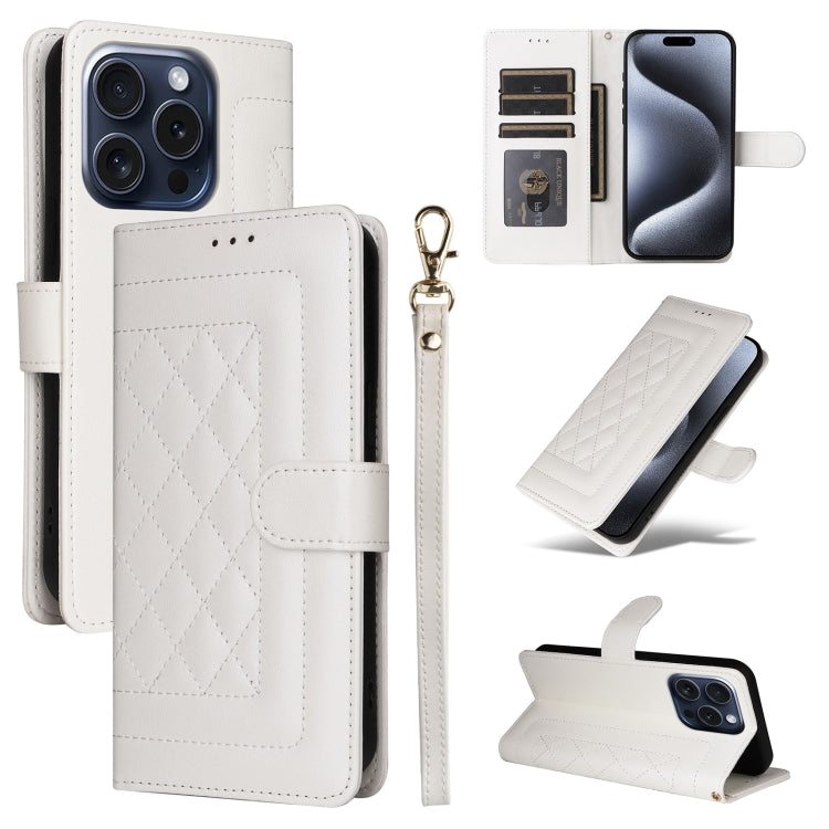 Diamond Lattice Leather Flip Phone Case, Series 6