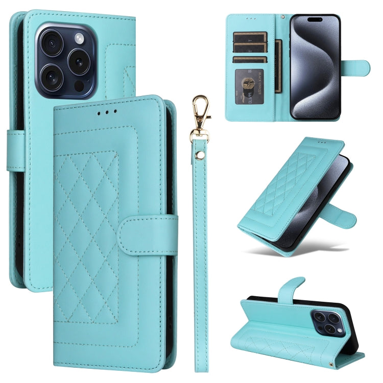 Diamond Lattice Leather Flip Phone Case, Series 6