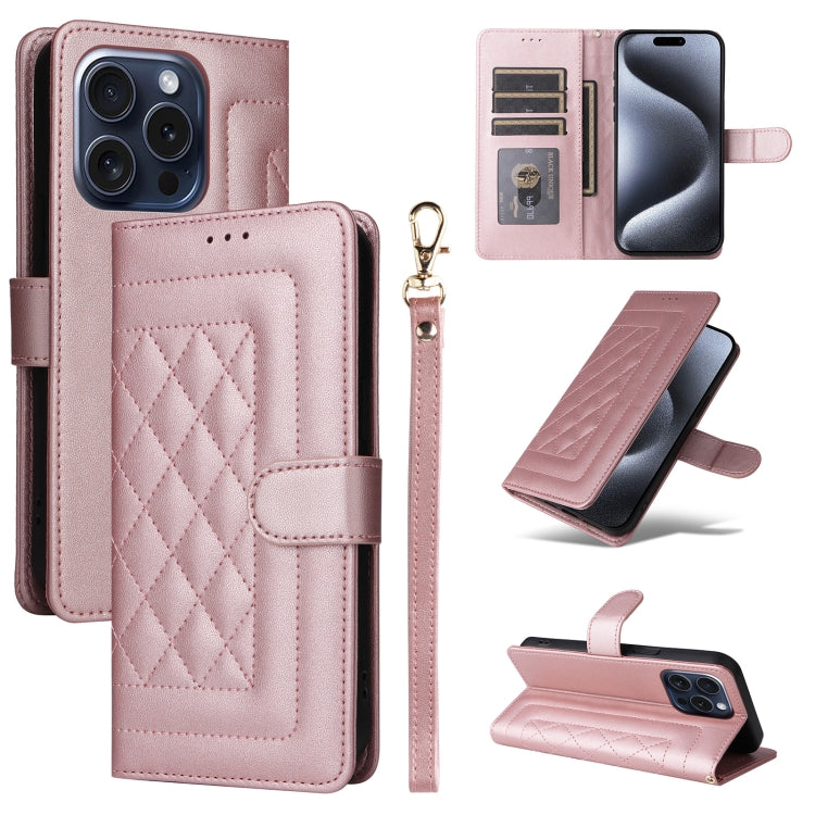 Diamond Lattice Leather Flip Phone Case, Series 6