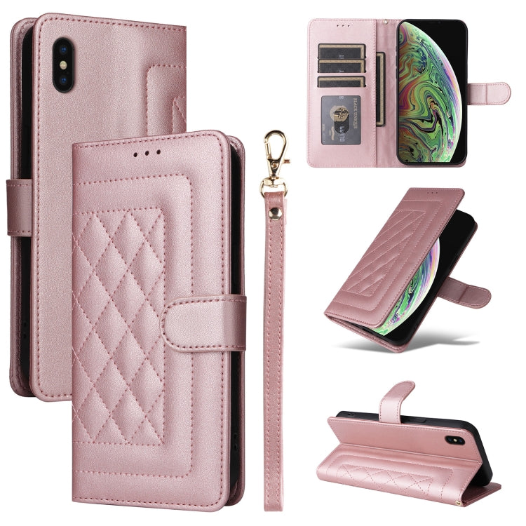 Diamond Lattice Leather Flip Phone Case, Series 4