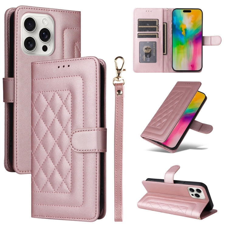 Diamond Lattice Leather Flip Phone Case, Series 6