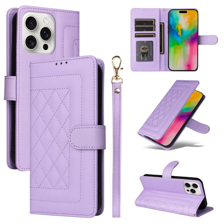 Diamond Lattice Leather Flip Phone Case, Series 3