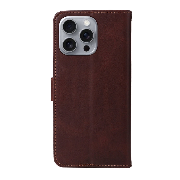 Classic Calf Texture Flip Leather Phone Case, For iPhone 16 Pro Max, For iPhone 16 Pro, For iPhone 16 Plus, For iPhone 16, For iPhone SE 20224