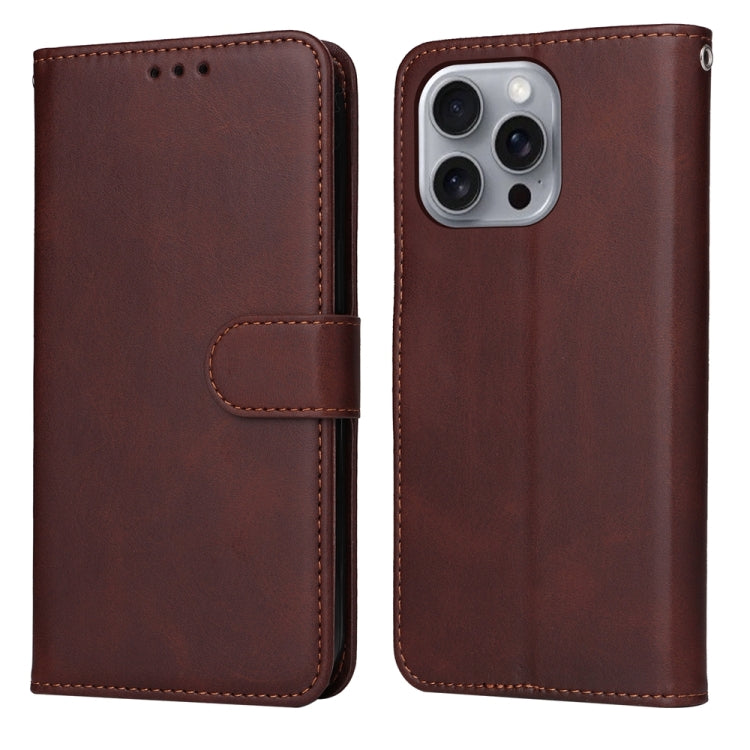 Classic Calf Texture Flip Leather Phone Case, For iPhone 16 Pro Max, For iPhone 16 Pro, For iPhone 16 Plus, For iPhone 16, For iPhone SE 20224