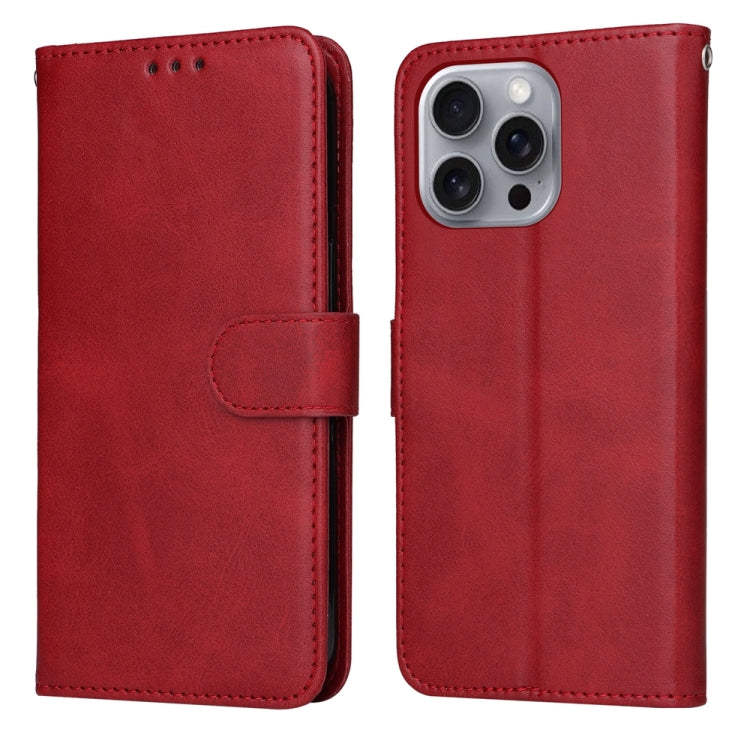 Classic Calf Texture Flip Leather Phone Case, For iPhone 16 Pro Max, For iPhone 16 Pro, For iPhone 16 Plus, For iPhone 16, For iPhone SE 20224