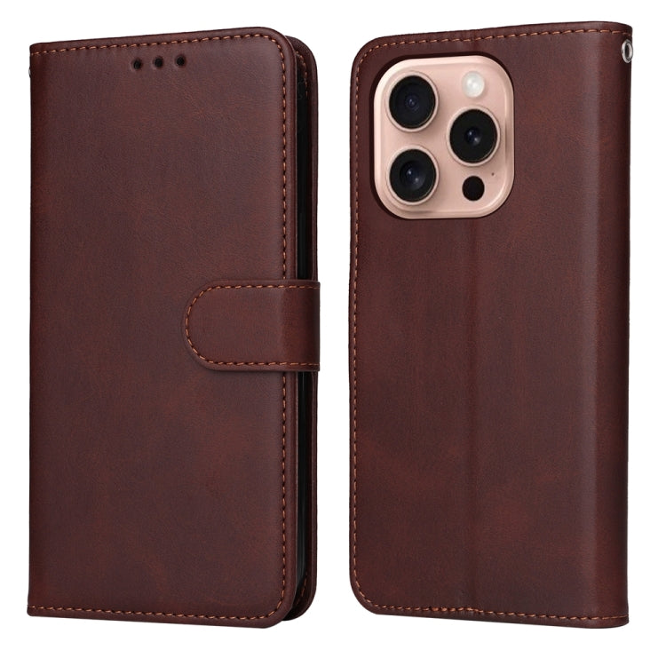 Classic Calf Texture Flip Leather Phone Case, For iPhone 16 Pro Max, For iPhone 16 Pro, For iPhone 16 Plus, For iPhone 16, For iPhone SE 20224